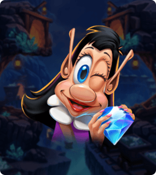 Hugolina with a crystal
