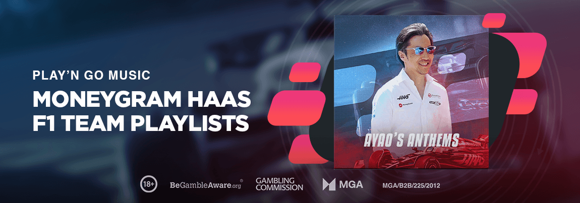 Play'n GO Music MoneyGram HAAS F1 Team Playlists banner