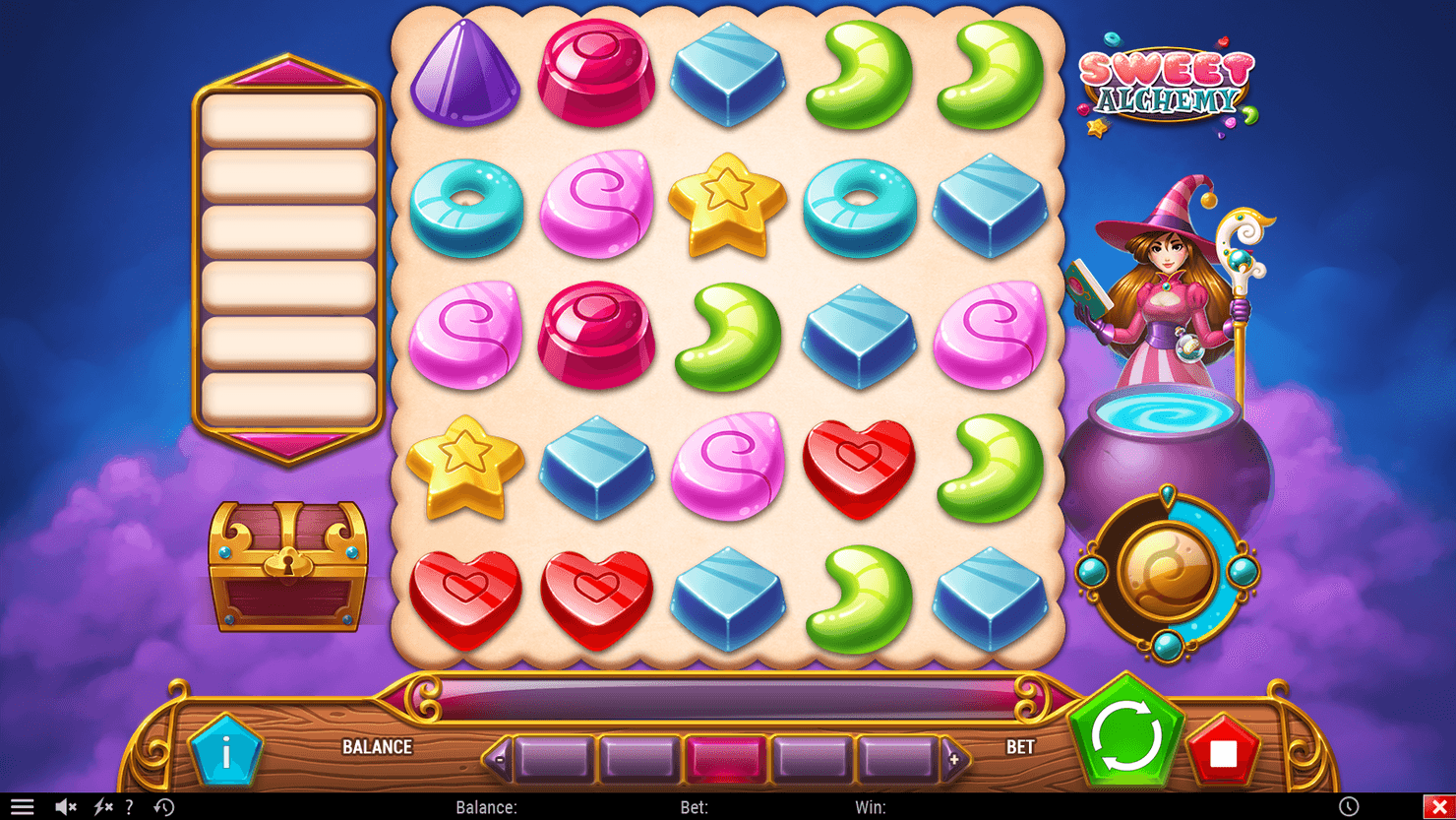 A screenshot of the Sweet Alchemy grid