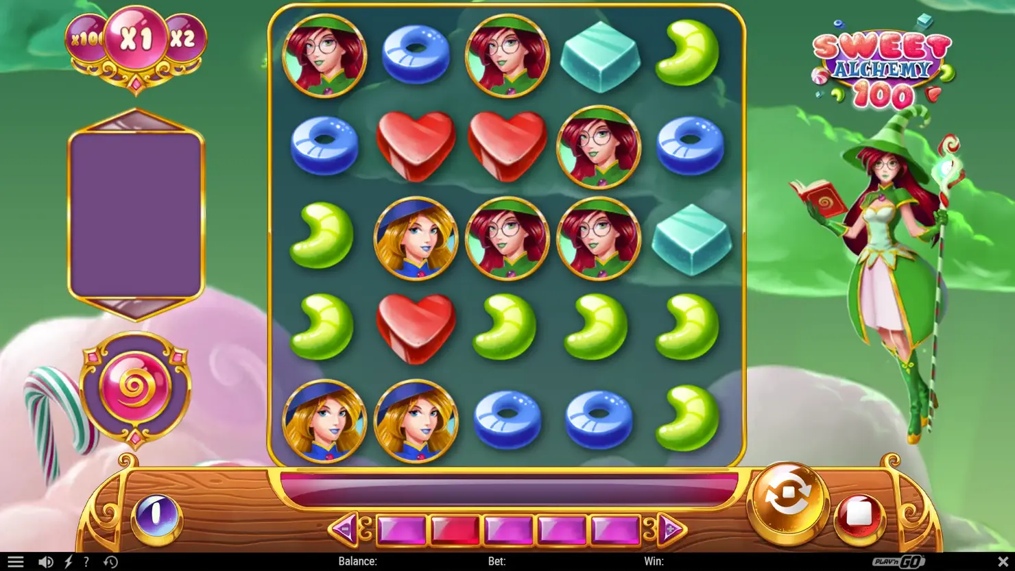 Sweet Alchemy 100 grid with Apple to the right