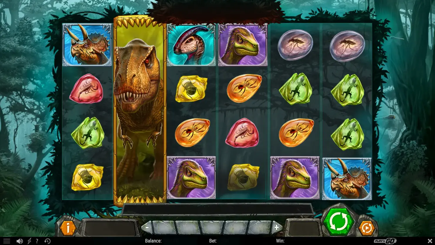 Raging Rex online slot reels