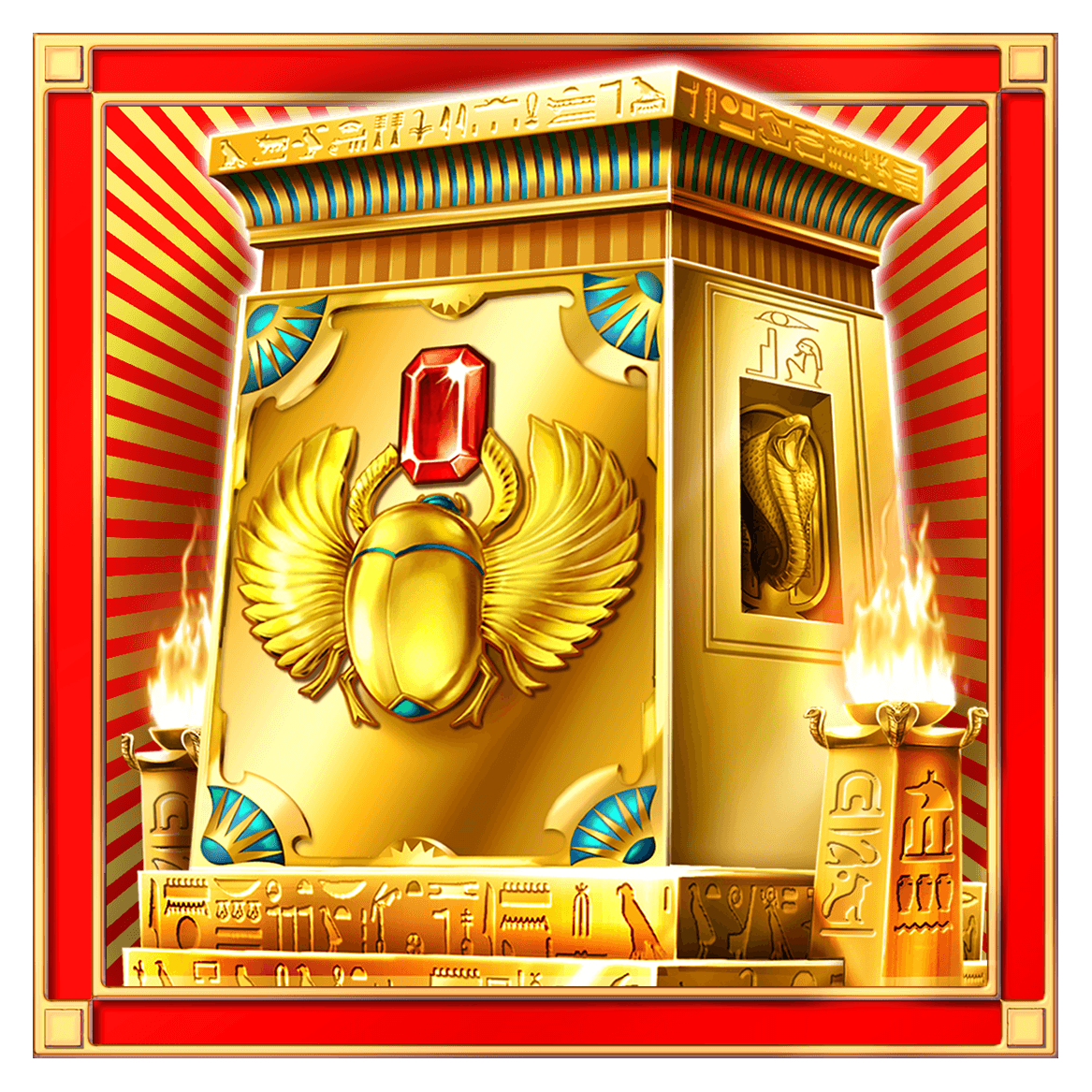Golden Tomb with a Scarab Beetle